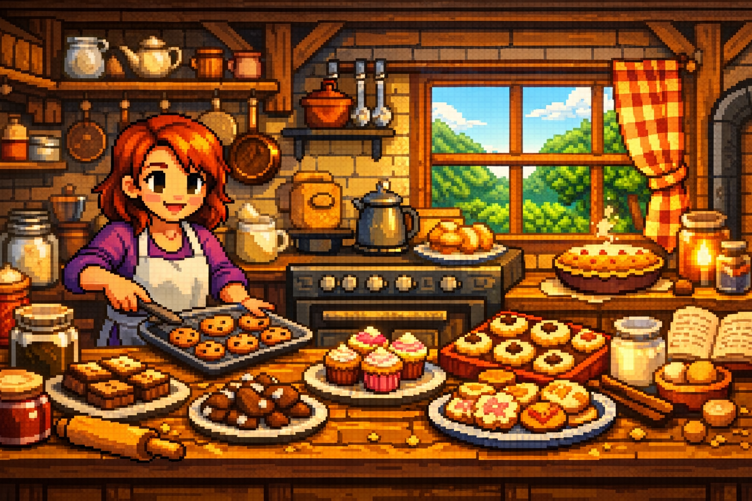 Kruimeltje in haar gezellige keuken