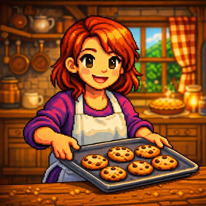 Kruimeltje met verse koekjes